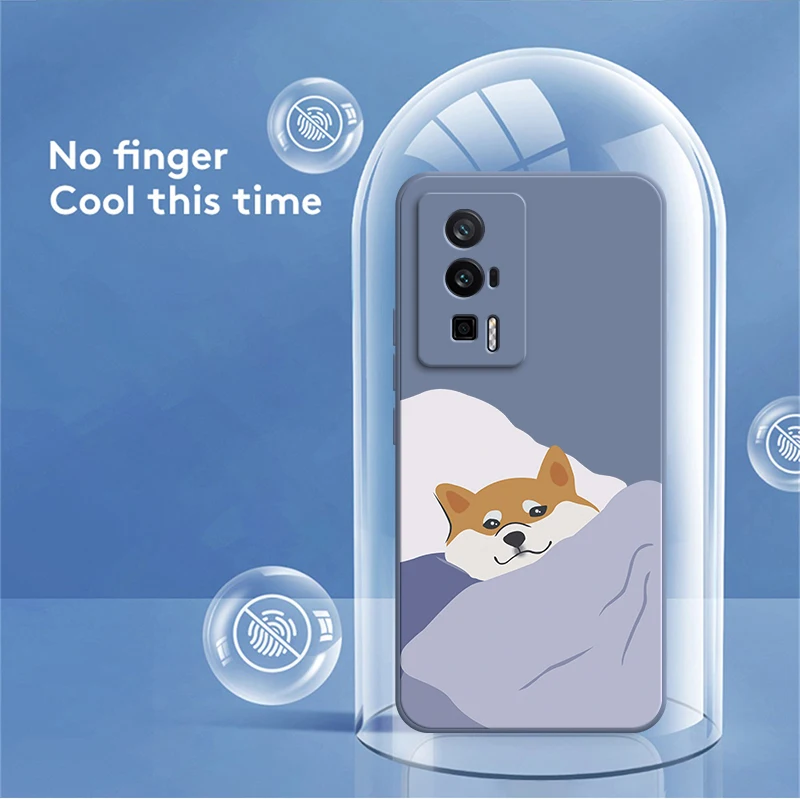 Funda de teléfono para Xiaomi Redmi K60 Pro, K60E, K60Pro, 5G, dibujos animados, lindos, perezosos, Shiba Inu, silicona suave, cubierta protectora Original - imagen 3