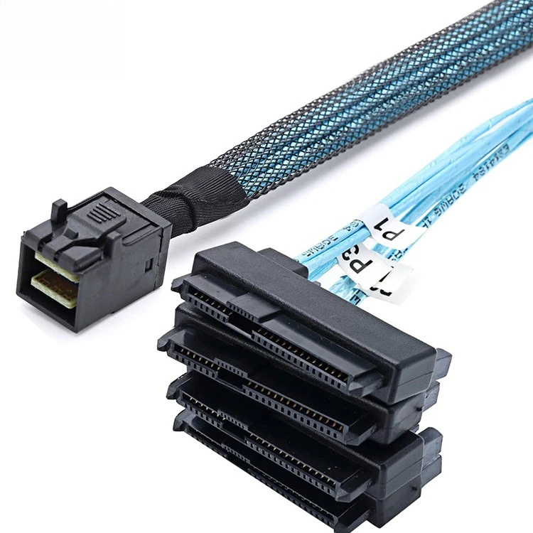 MINI SAS HD SFF-8643 a 29 pines 8482 Servidor de disco duro 2 en 1 Cable de alta velocidad Longitud opcional 0,5 M 1 M - imagen 2