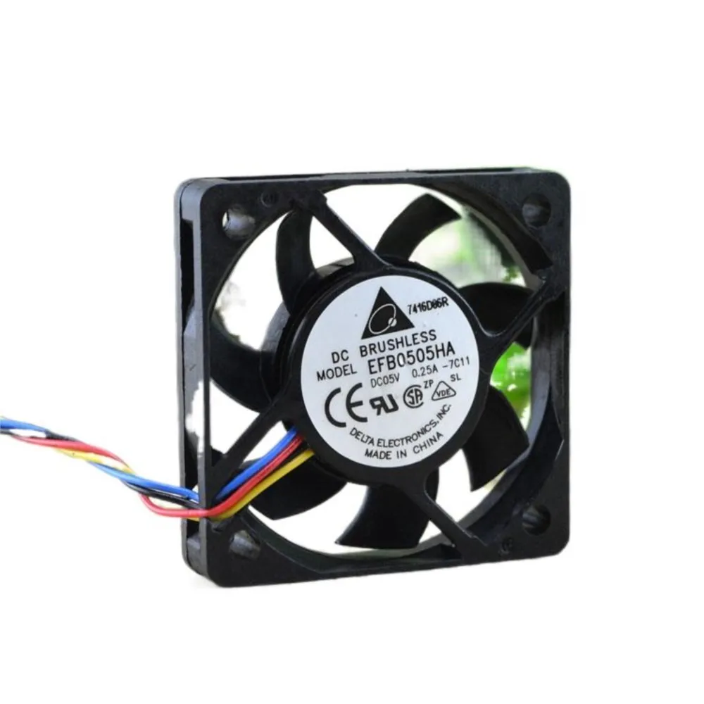 Ventilador 5010 para Delta EFB0505HA-BN27 50x50x10mm 5V 0.25A doble bola 4 pines 3700RPM ventilador de CPU delgado