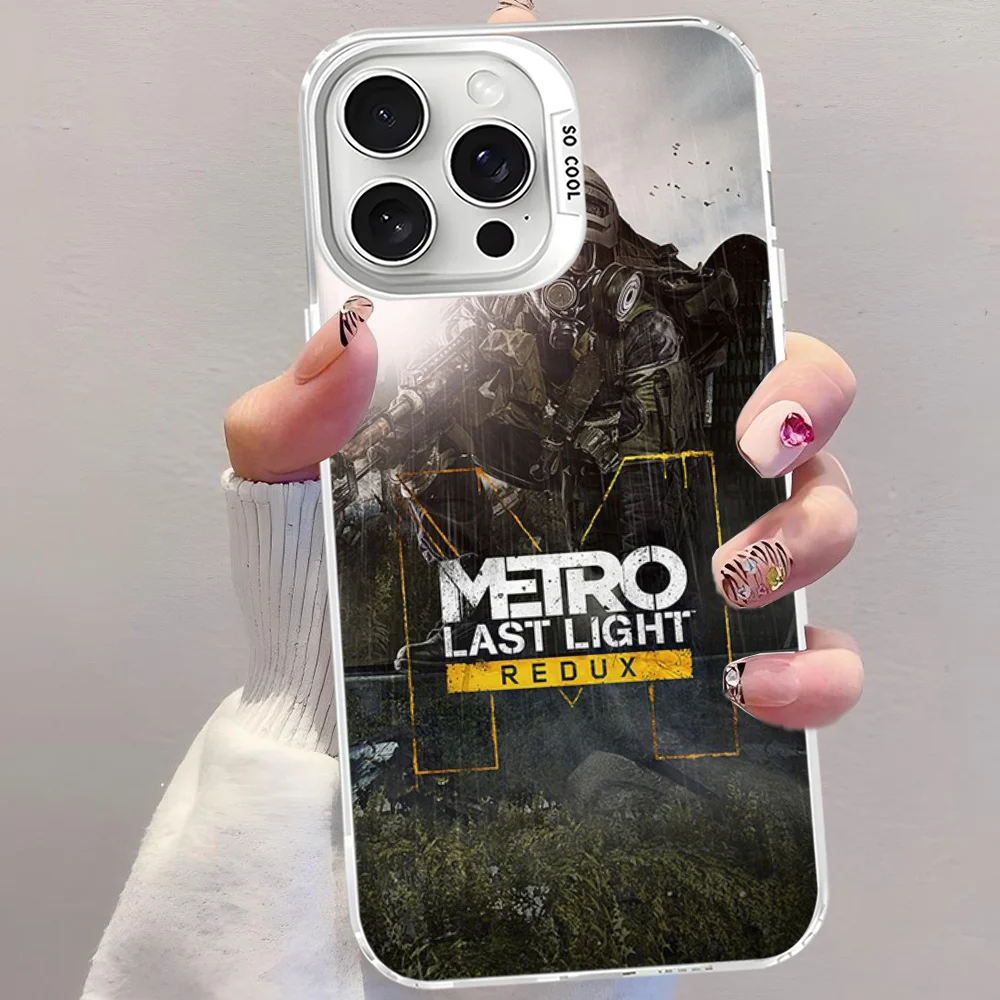 Funda de teléfono Metro para iPhone 16 15 14 13 12 11 Pro Max X XR XSMAX 8 7 Plus, funda trasera mate a prueba de golpes - imagen 4