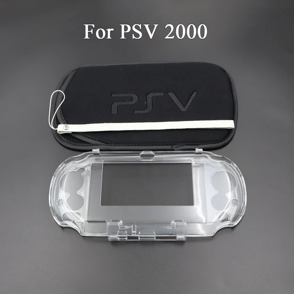 Para NDSi NDSL 3DS nuevo 3DS para PSP1000 2000 3000 PSV 1000 2000 funda protectora de cristal transparente con funda bolsa de almacenamiento de transporte - imagen 4