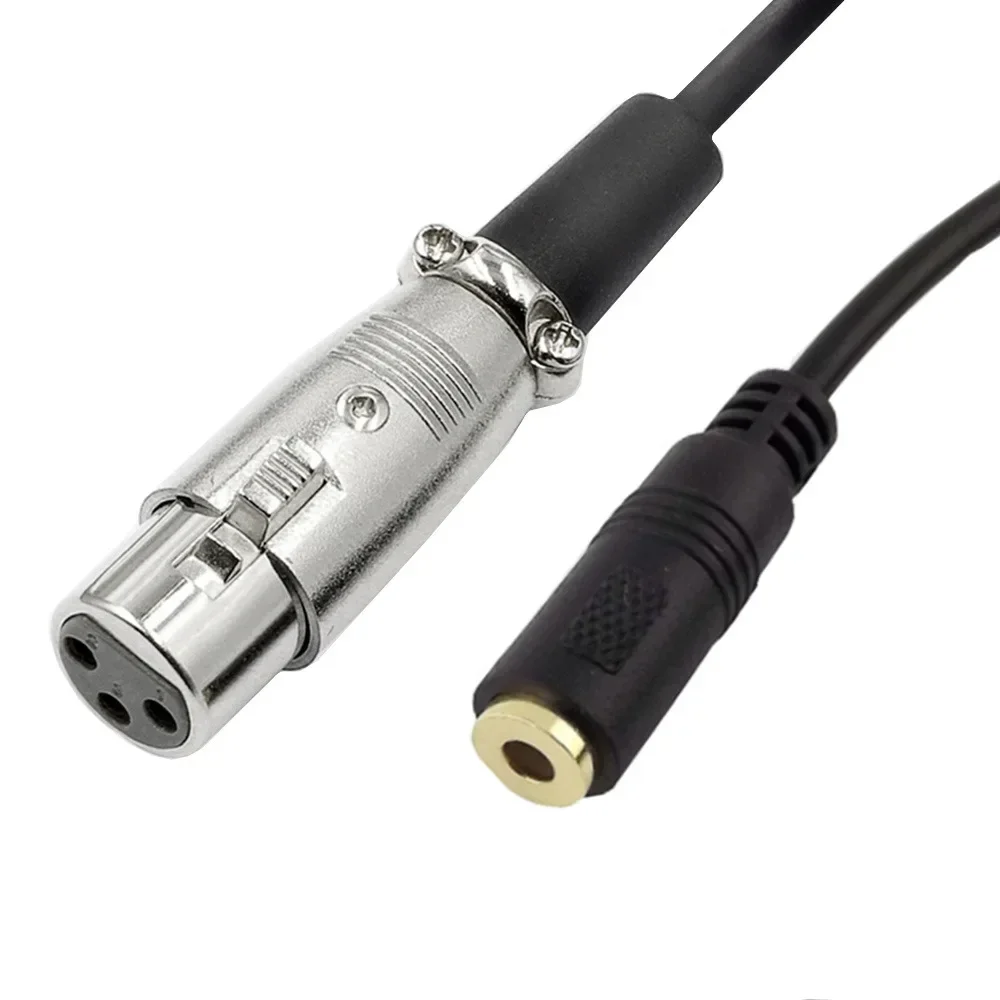 XLR hembra y macho a mini mezclador de audio estéreo con enchufe hembra de 3,5 mm a cable de micrófono IPod 1,5 m/5 pies - imagen 3