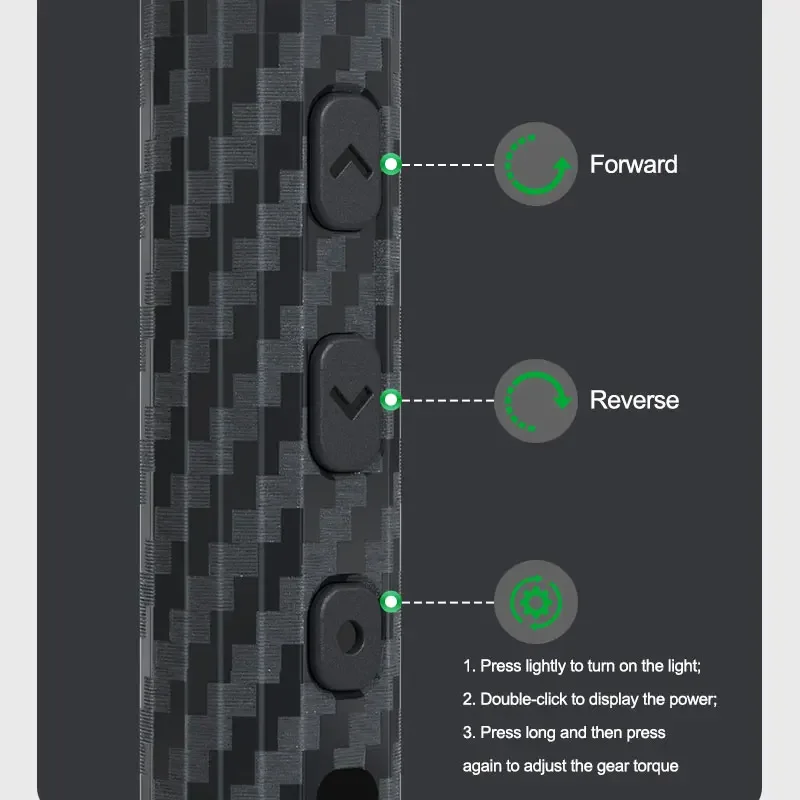 RELIFE-Juego de destornilladores eléctricos de fibra de carbono E1, 12 Bits, 4 luces LED sin sombras para reparación de desmontaje de tornillos de teléfono móvil - imagen 4