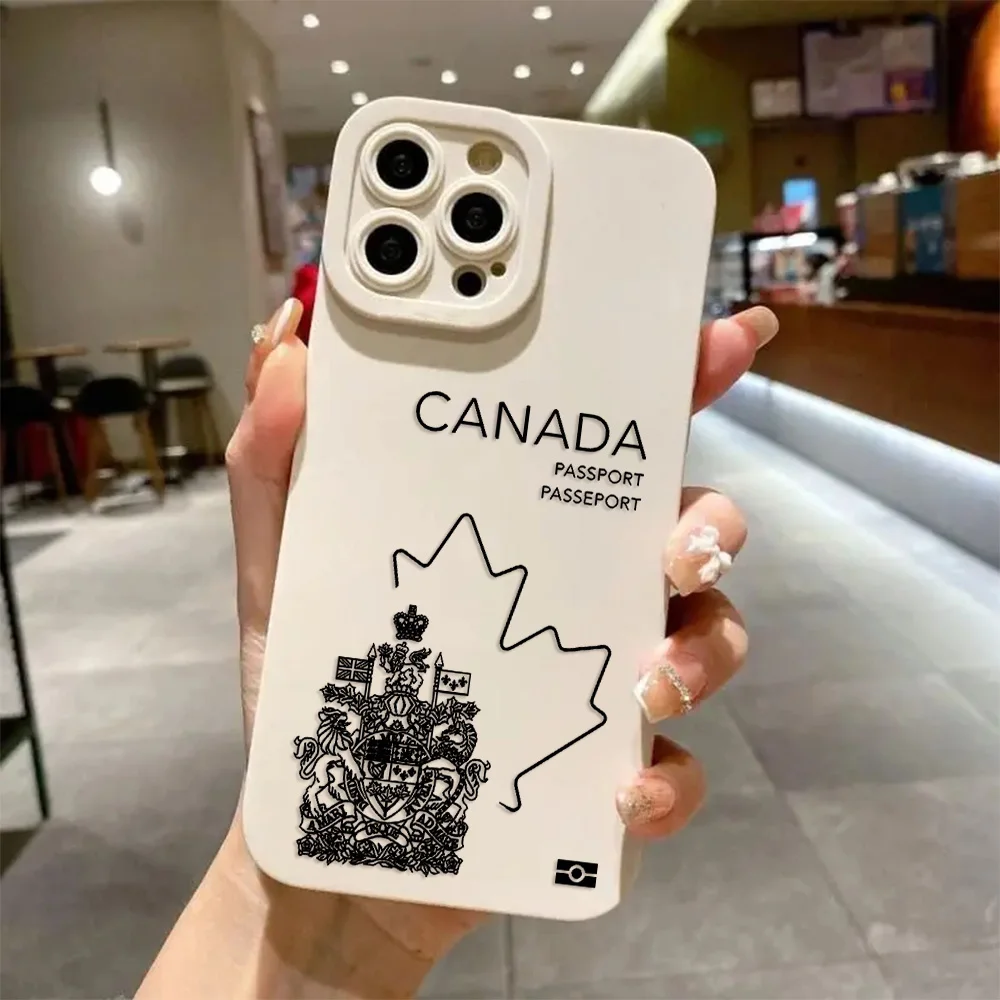 Funda de teléfono con pasaporte de Canadá para Samsung Galaxy S25 S24 S23 S22 S21 S20 Note20 Edge FE Plus Ultra 4G 5G, funda trasera de silicona suave - imagen 5