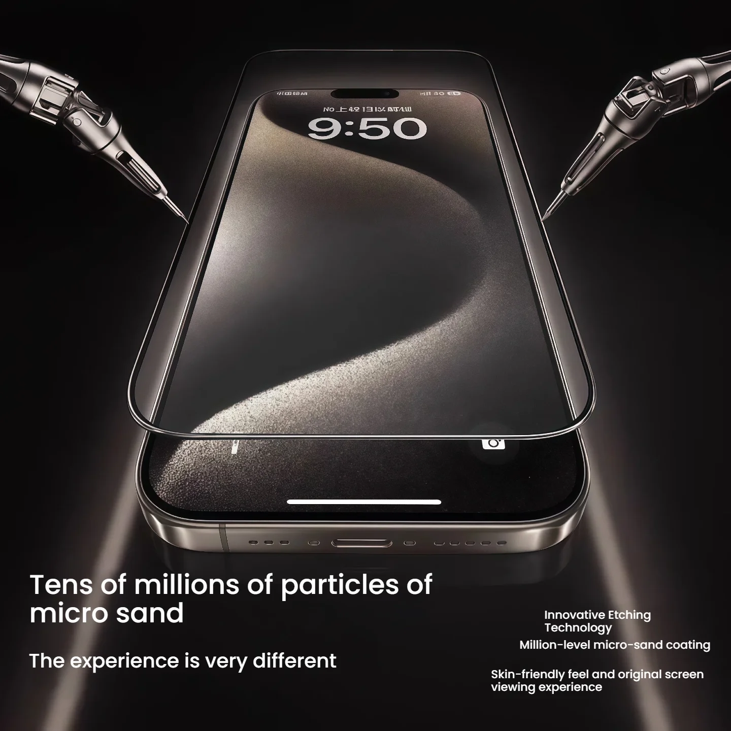 Protector de Pantalla de Vidrio Templado Mate con Privacidad, Paquete de 3, con Dureza 9H para Apple Air/17/16/15/14/13/12/11/X/XS/XR/XS Max Series - imagen 4