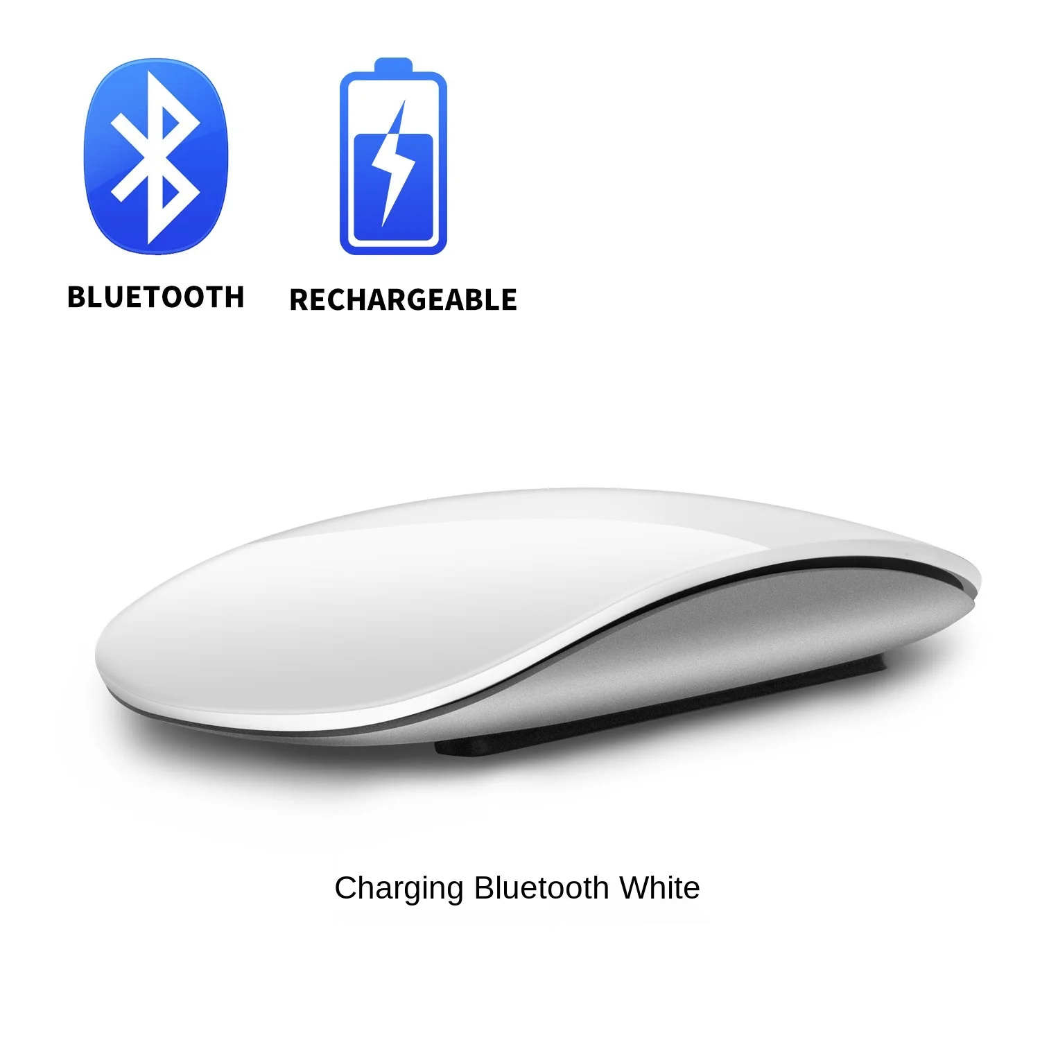 Ratón mágico inalámbrico Bluetooth, ratón láser recargable silencioso para ordenador, ratón ergonómico delgado para PC para Apple Macbook Microsoft - imagen 3