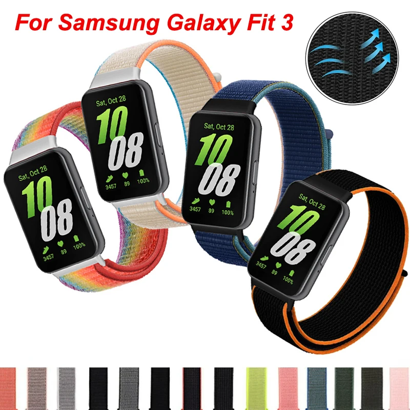 Correa de nailon para Samsung Galaxy Fit 3, pulsera de reloj inteligente para Galaxy Fit 3, accesorios de Correa de repuesto
