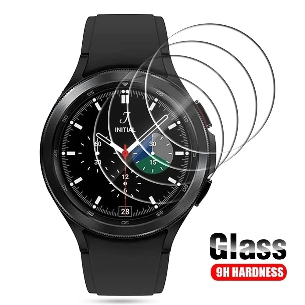 Película de vidrio templado para Samsung Galaxy Watch 4 Classic, Protector de pantalla transparente de 42mm y 46mm, 40mm y 44mm, 4 unidades