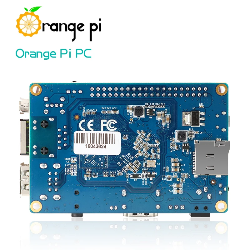 Orange Pi PC H3 1GB caja negra/blanca, fuente de alimentación 5V3A tipo C UE/EE. UU., cámara de 2MP opcional soporte de cuatro núcleos Android,Ubuntu,Debian - imagen 2