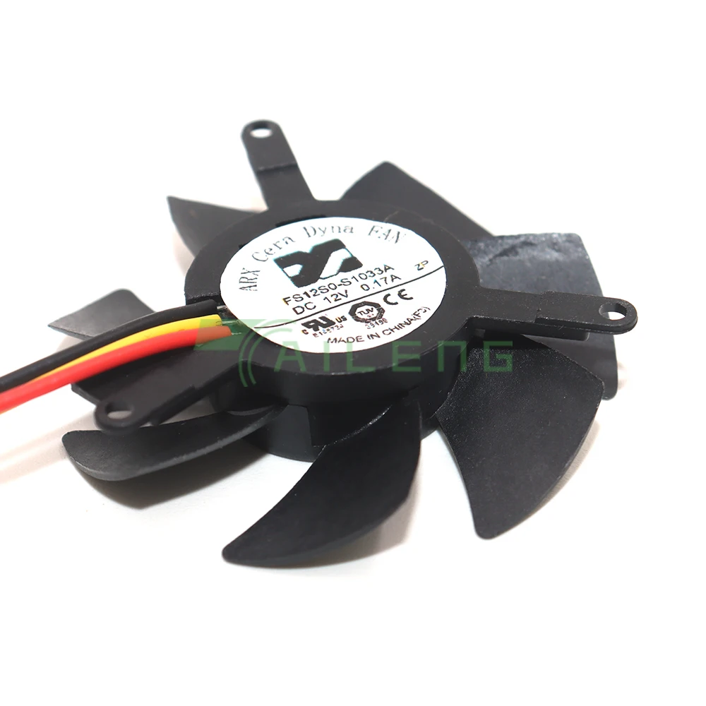 Ventilador de refrigeración para ARX FS1250-S1033A 12V 0.17A Ventilador hidráulico de tarjeta gráfica PWM con control de temperatura de 3 cables