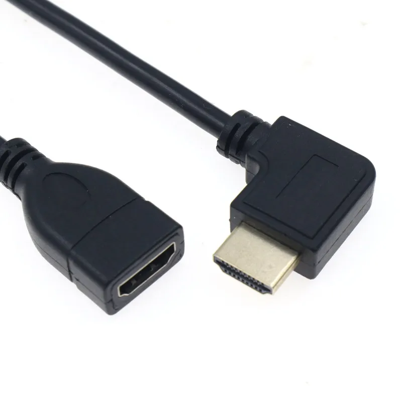 Cable de 0,15 m HDTV macho a hembra adaptador Mini Micro tipo D 90 grados ángulo recto macho a HDTV AF Cable de extensión - imagen 3