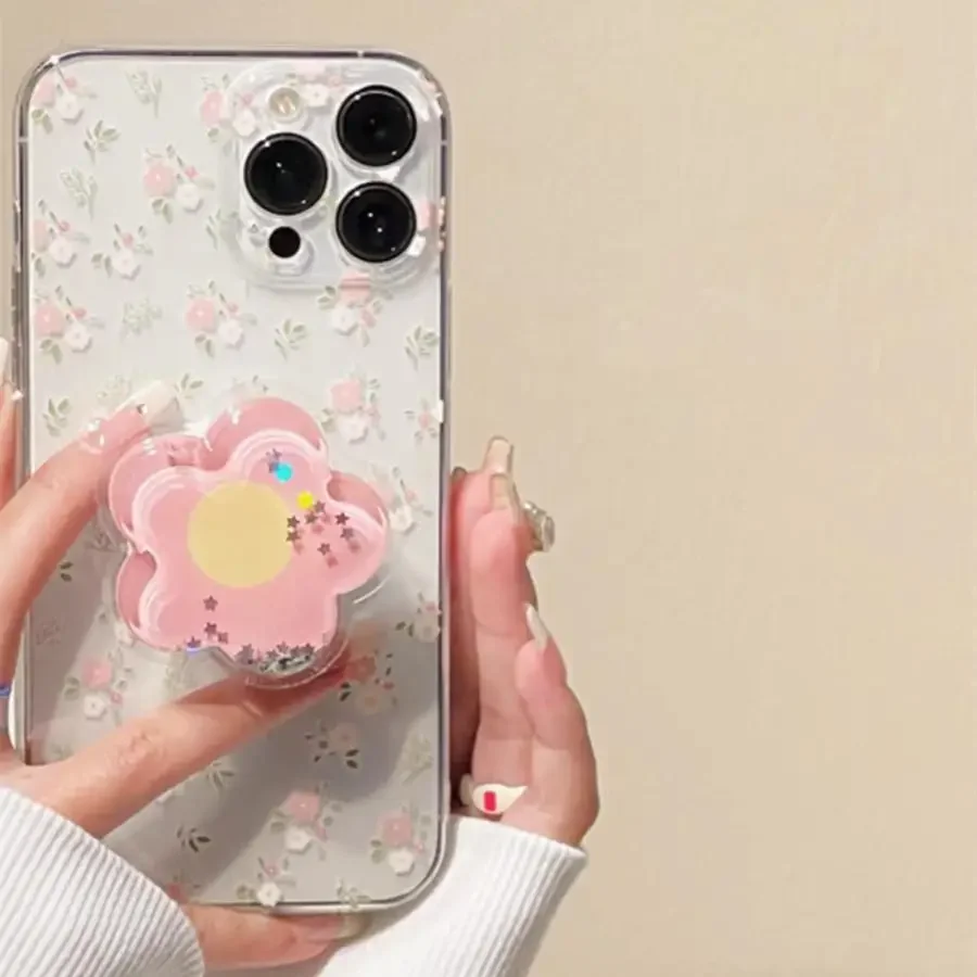 Funda con soporte de flores 3D INS para Samsung Galaxy S25 S24 S23 Ultra S22 Plus S25Ultra 5G S24FE A55 A54 A34 A35 A15 A16 A52 A53 - imagen 2