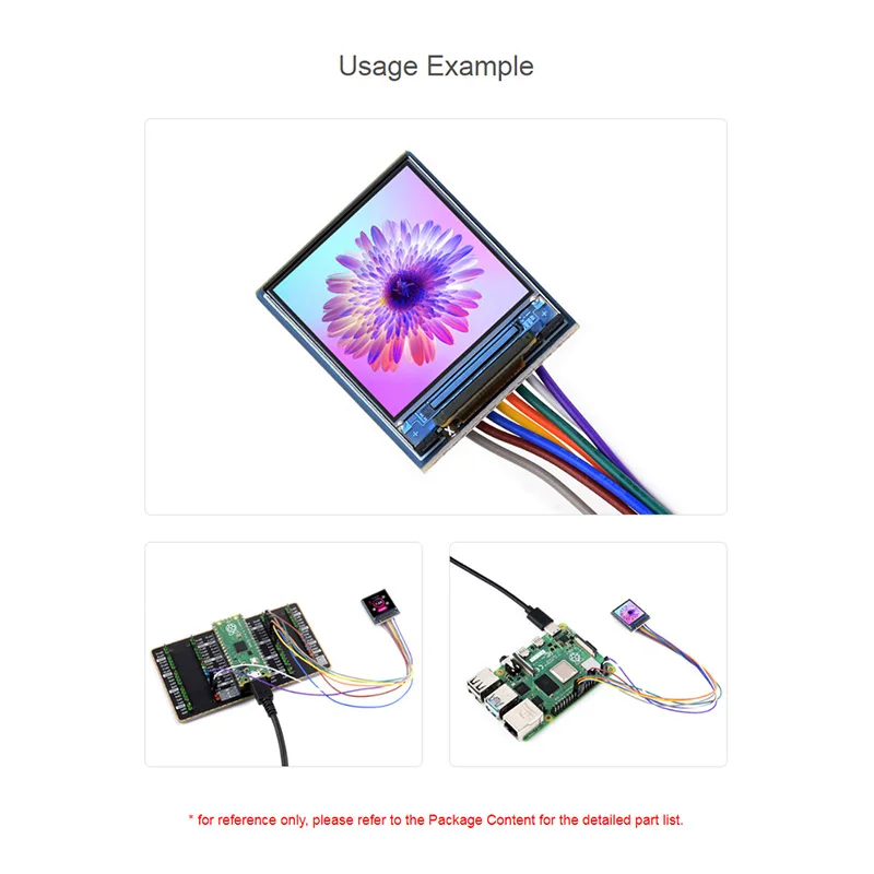 Waveshare-Módulo de pantalla IPS de 0,85 pulgadas, controlador GC9107 integrado, interfaz SPI, LCD 240x280 para Raspberry Pi Arduino ESP32 STM32 - imagen 2