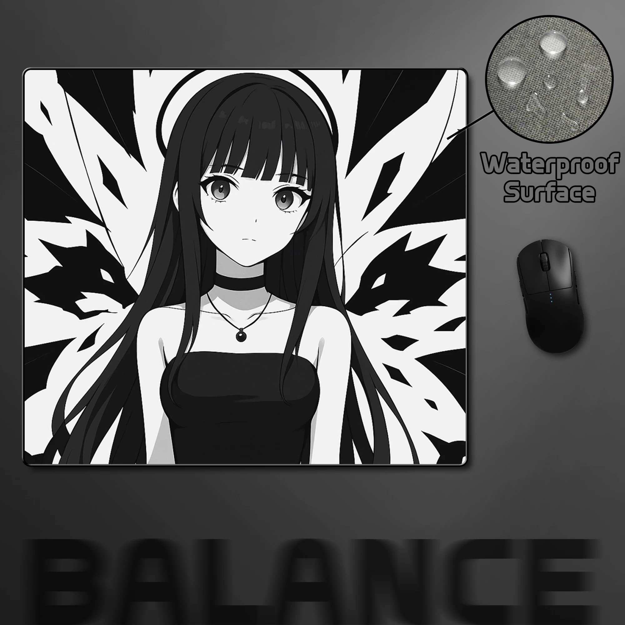 Alfombrilla de ratón estilo Anime Dark Fantasy, alfombrilla de ratón antideslizante para juegos de deportes electrónicos FPS Gamer, alfombrilla de ratón de juego de equilibrio profesional, alfombrilla para teclado