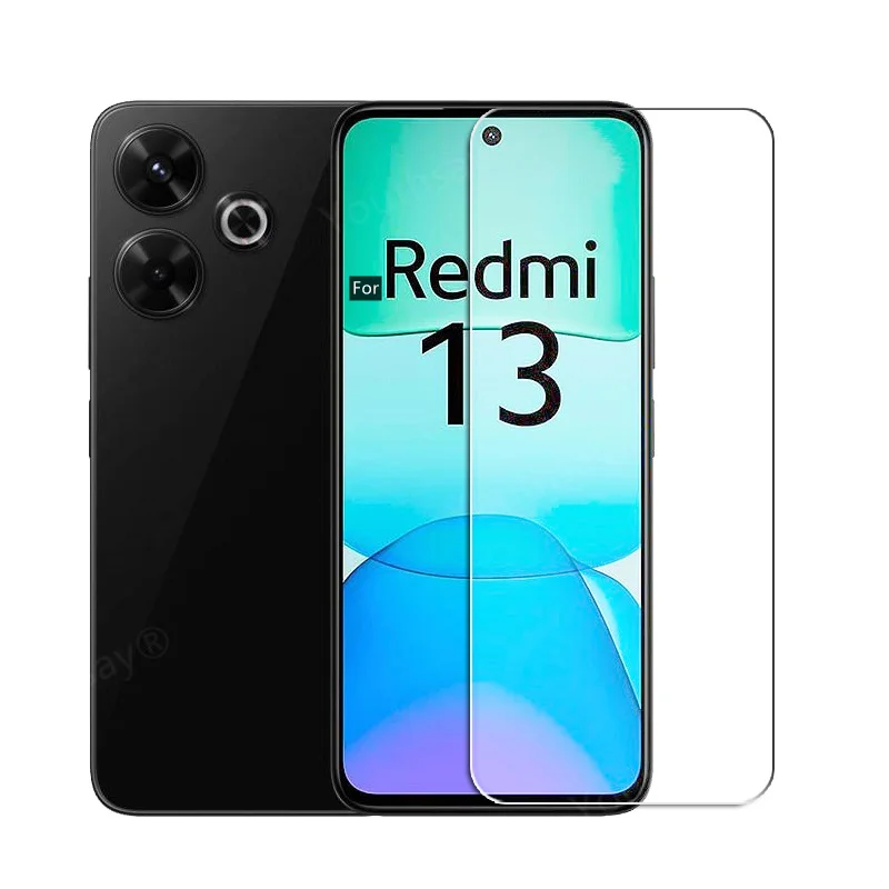 Vidrio Templado completo Gule para Xiaomi Redmi 13, Protector de pantalla HD, película protectora de lente de teléfono para Redmi 13 - imagen 2
