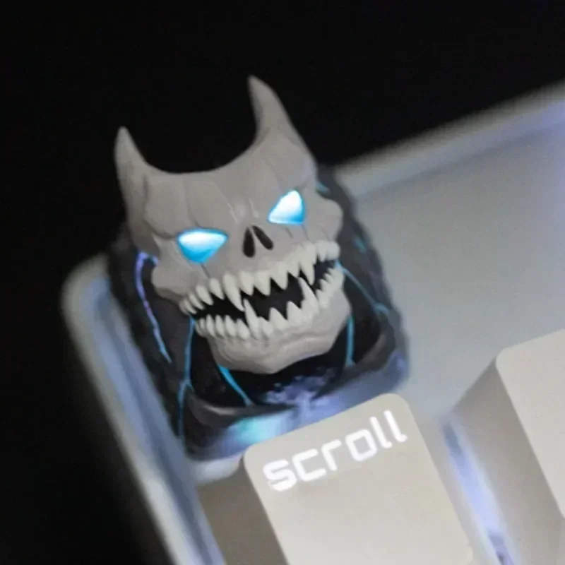 Kaiju-Juego de teclas de Anime n. ° 8, 142 teclas, resina artesanal, 3D personalizado, Cherry Ghost Point, accesorios de teclado mecánico - imagen 3