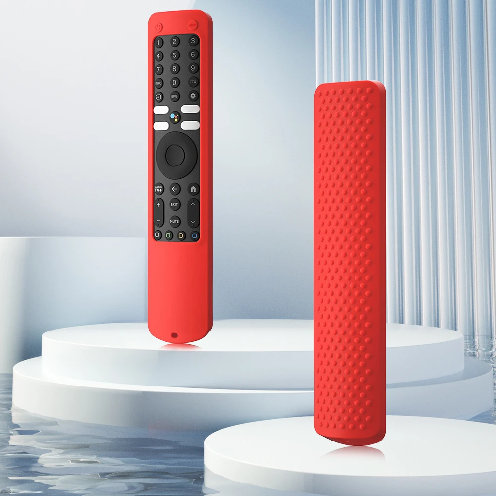 Funda de silicona para mando a distancia, funda protectora antideslizante, funda protectora anticaídas, antiarañazos con cordón antipérdida para Xiaomi XMRM-ML - imagen 4