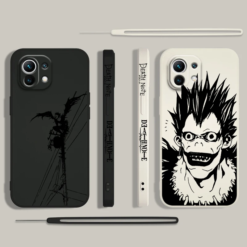 Funda de teléfono Anime Death Note Ryuk para Xiaomi, 14, 13, 12, 11, 10 T Pro Ultra Lite, 5G, cuerda líquida izquierda, 5G, cubierta suave - imagen 2