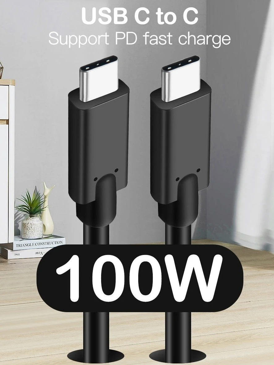 Cable USB 3,1 tipo C a USB C para Huawei, Samsung S9, S10, PD, 100W, carga rápida, 4,0, para MacBook Pro