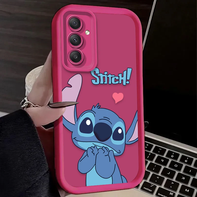 Funda de silicona Disney Happy Stitch para Samsung Galaxy A35 A55 A15 A25 A16 A06 A05 A05S A24 A13 A23 A12 A22 A32 A52 A71 A51 4G - imagen 5