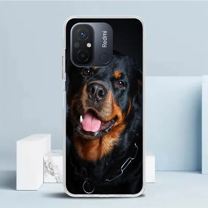 Funda de teléfono con llamada de silicona Rottweiler Dog Rottie para Xiaomi Redmi 12 12C 13 13C 14C 10 10A 10C 9 9A 9C 9T 8 8A 7 7A 6 6A K70 K60 K2 - imagen 4
