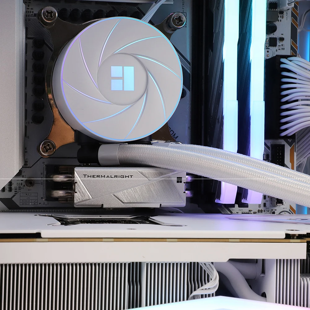Thermalright HR-10 2280 Enfriador de accionamiento de estado sólido 4 tubos de calor AGHP Disipador de calor totalmente galvanizado con ventilador PWM de 4 pines - imagen 5