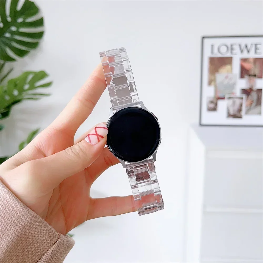 Correa transparente para Samsung Galaxy watch 7/6/5/pro/4/classic/Active 2 20/22mm pulsera de eslabones extraíble huawei gt 2-3-pro-4 - imagen 4