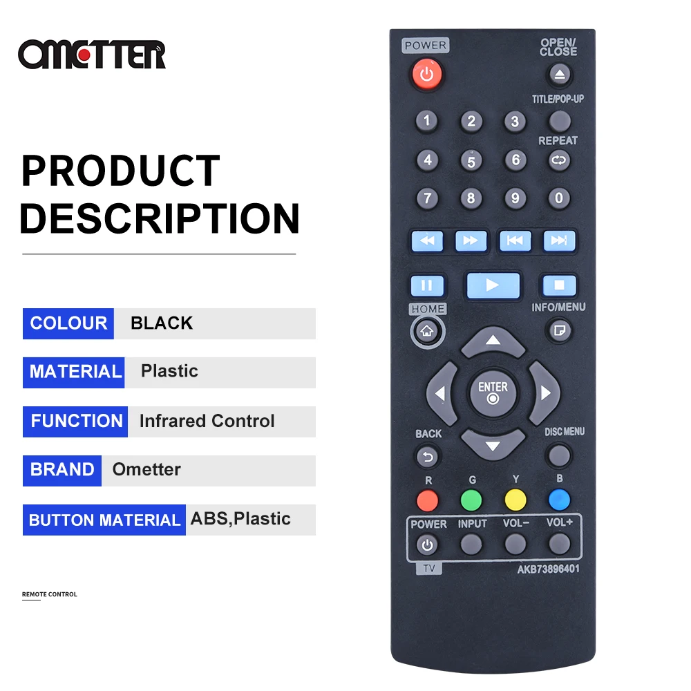 AKB 73896401   Control remoto apto para reproductor de DVD de disco BLU RAY BPM25 BPM35 UP870 BPM25 BPM34 BP350 BP155 BP145 BP125N - imagen 4