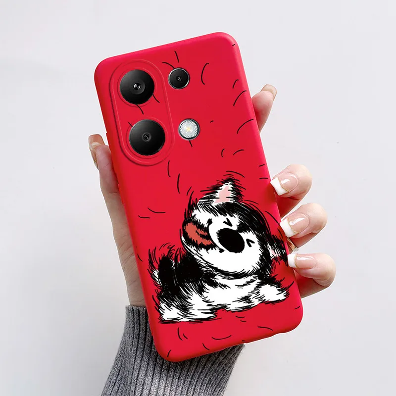 Funda trasera para teléfono móvil Xiaomi, carcasa de silicona suave con dibujos de gato, zorro, Poco M6 Pro 4G, para Poco M6 Pro - imagen 4