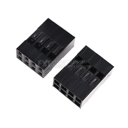 Carcasa de Cable de puente de plástico Dupont, Pin hembra, 2x4P, 8P, 2,54mm, 2x4P, 2x4P, 50 unidades por lote