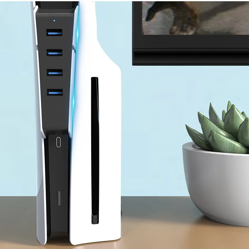 Adaptadores de expansión para consolas de juegos Hub USB de 4 puertos, transmisión de datos de alta velocidad para PS5 Slim Multi USB Splitter - imagen 5