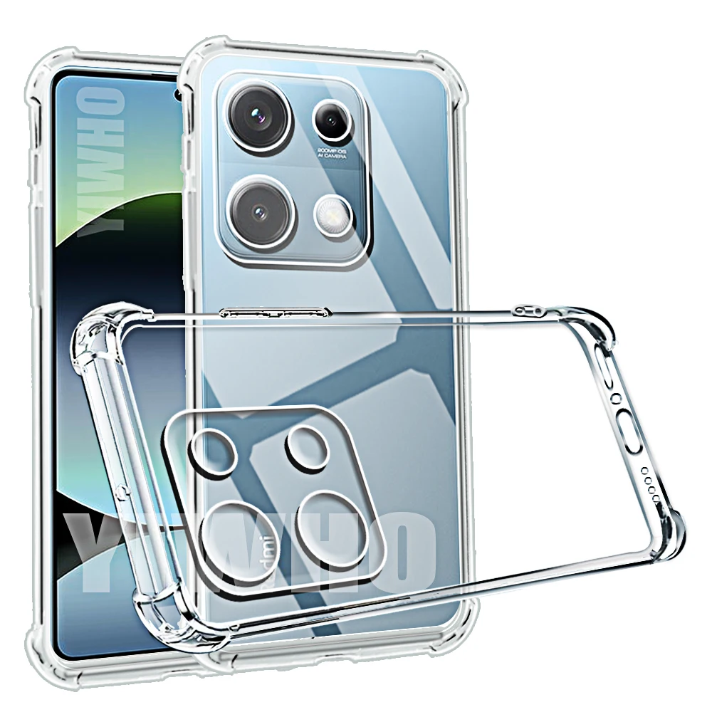 Funda de teléfono a prueba de golpes para Redmi Note 14s 4G, fundas traseras transparentes Clera para Xiaomi Redmi Note14 Note 14 Pro Plus 5G