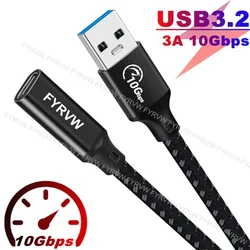Cable USB A a USB C 3.2 – Carga Rápida 10Gbps Datos Android Auto