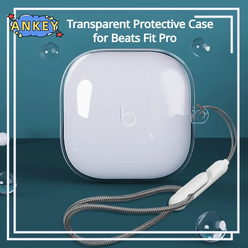 Funda protectora para Beats Fit Pro, transparente, TPU, fitpro, Bluetooth, auriculares, portátil