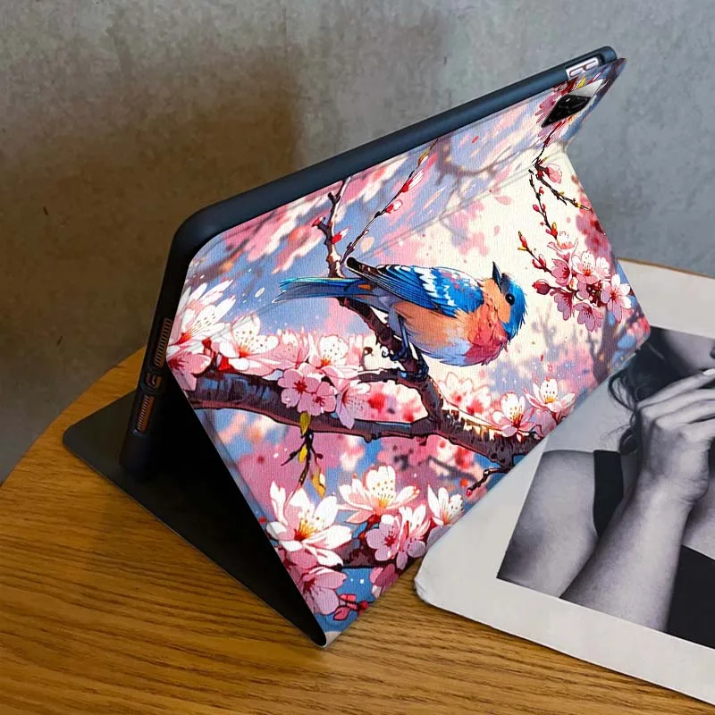 Funda para tableta fragante con flor de canto de pájaro para Xiaomi Redmi Mi Pad 4 5 6 6s 7 7s SE Pro 2 11 Plus Max 12,4 11,2 12,5 8,7 pulgadas - imagen 3