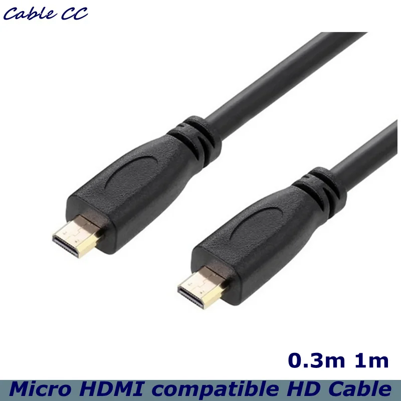 Cable Micro HDMI macho a Micro HDMI, Compatible con SamSung MOTO HTC DC DV, 30cm, 100cm
