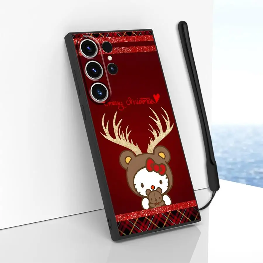 Funda de teléfono para Samsung Galaxy S22 Ultra S21 Plus S24 FE S20 Note 20 10 Ultra S23 S25 Edge, funda suave con bonito personaje navideño - imagen 2
