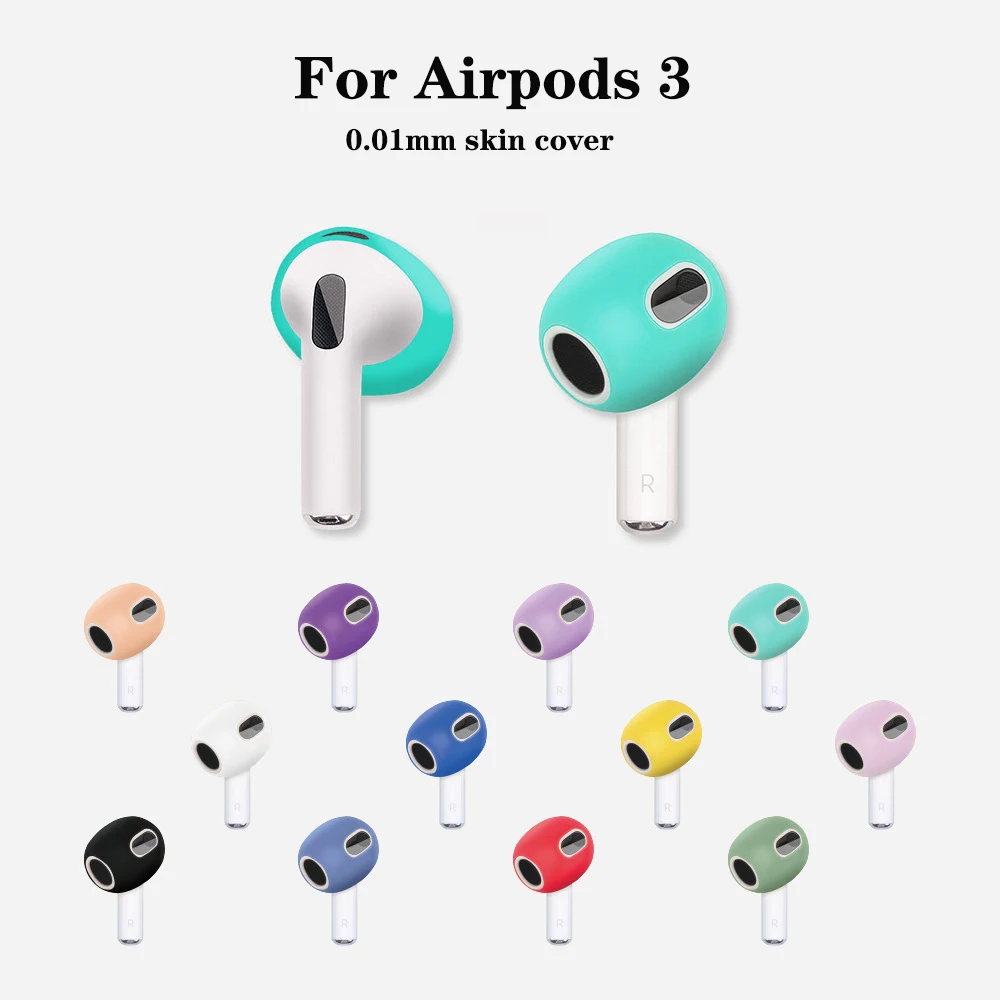 Almohadillas de silicona para lluvia para Apple Airpods 3. ° auriculares inalámbricos, funda protectora, fundas para Airpods3, almohadillas para los oídos, 2 unids/par - imagen 3