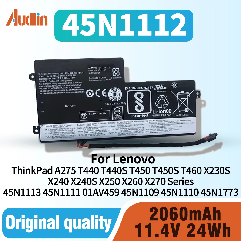 45N1112 batería del ordenador portátil para Lenovo ThinkPad A275 T440 T440S T450 T450S T460 X230S X240 X240S X250 X260 X270 serie 45N1108