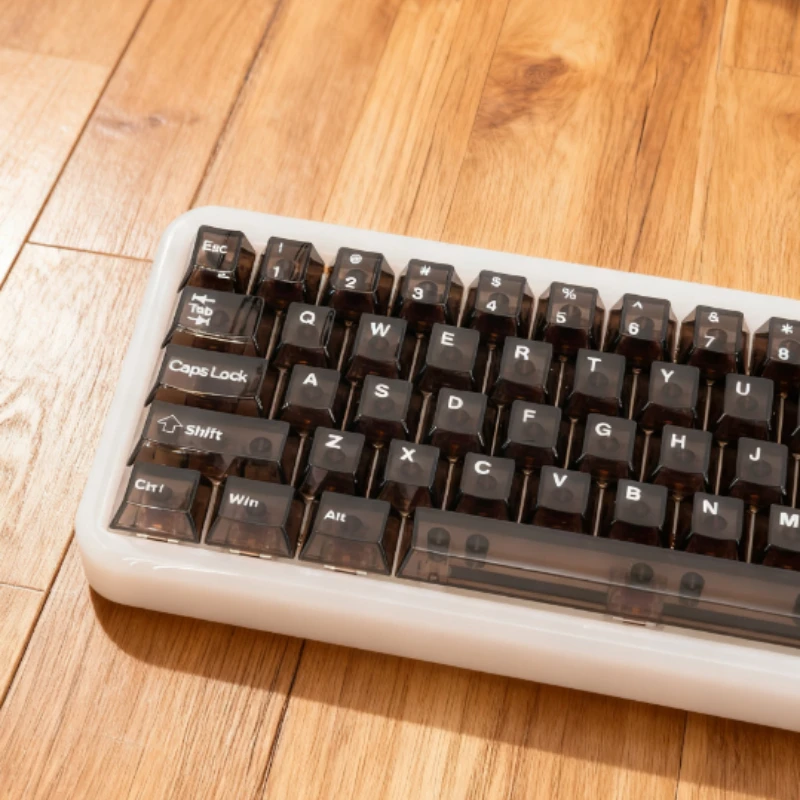 Teclas de teclado de PC transparentes, perfil Cherry, compatibles con teclados de diseño 61/68/75/87/980, 129 teclas de repuesto para bricolaje - imagen 4