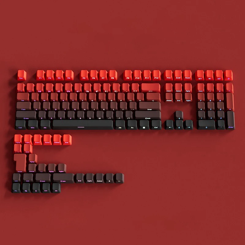 Teclas personalizadas degradadas PBT, teclas de doble disparo para interruptor MX, Teclado mecánico para juegos, teclas de grabado lateral de perfil OEM DIY - imagen 5