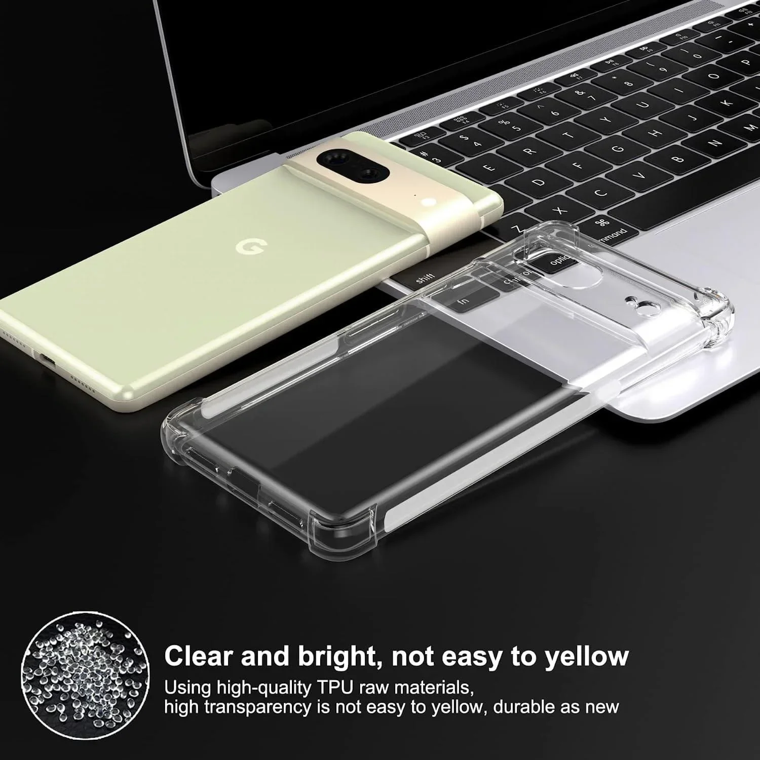 Funda de teléfono transparente suave Airbag para Google Pixel 9, 8, 8a, 7, 7a, 6, 6a Pro, 9Pro, 8Pro, 7Pro, 6Pro, 5G, funda protectora trasera de silicona a prueba de golpes - imagen 2