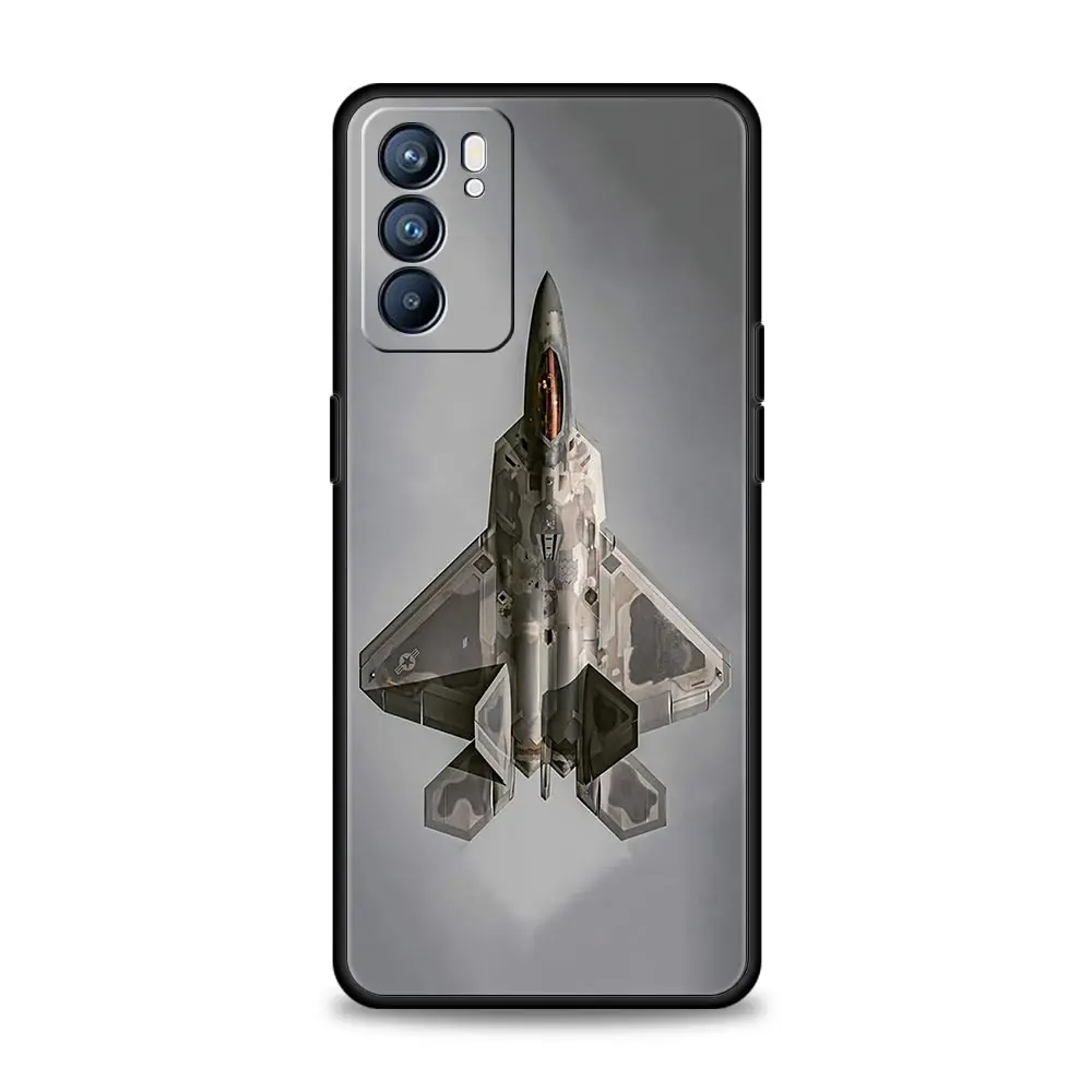 Funda de teléfono para Oppo A54 A53 A52 A9 A15 A95 A17 A16 A76 A74 A57 A31 Find X6 Pro X5 Reno8 Reno7 Reno6 Pro 5G, cubierta de aviones de combate - imagen 5