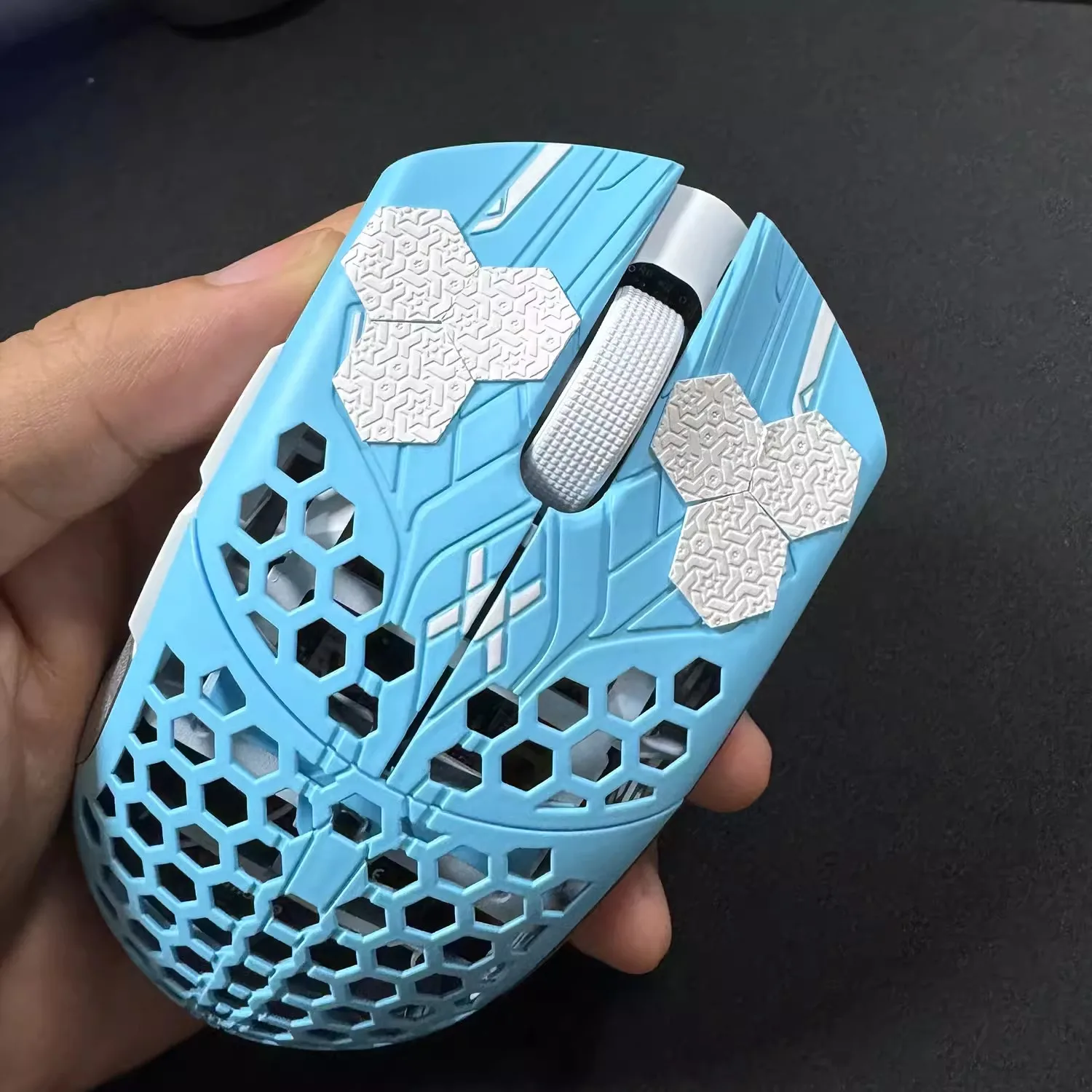 1 Juego de pegatinas antideslizantes para ratón Ultragrip DIY, tapas para llaves, cinta hexagonal antideslizante antisudor, poliuretano ultrafino - imagen 3