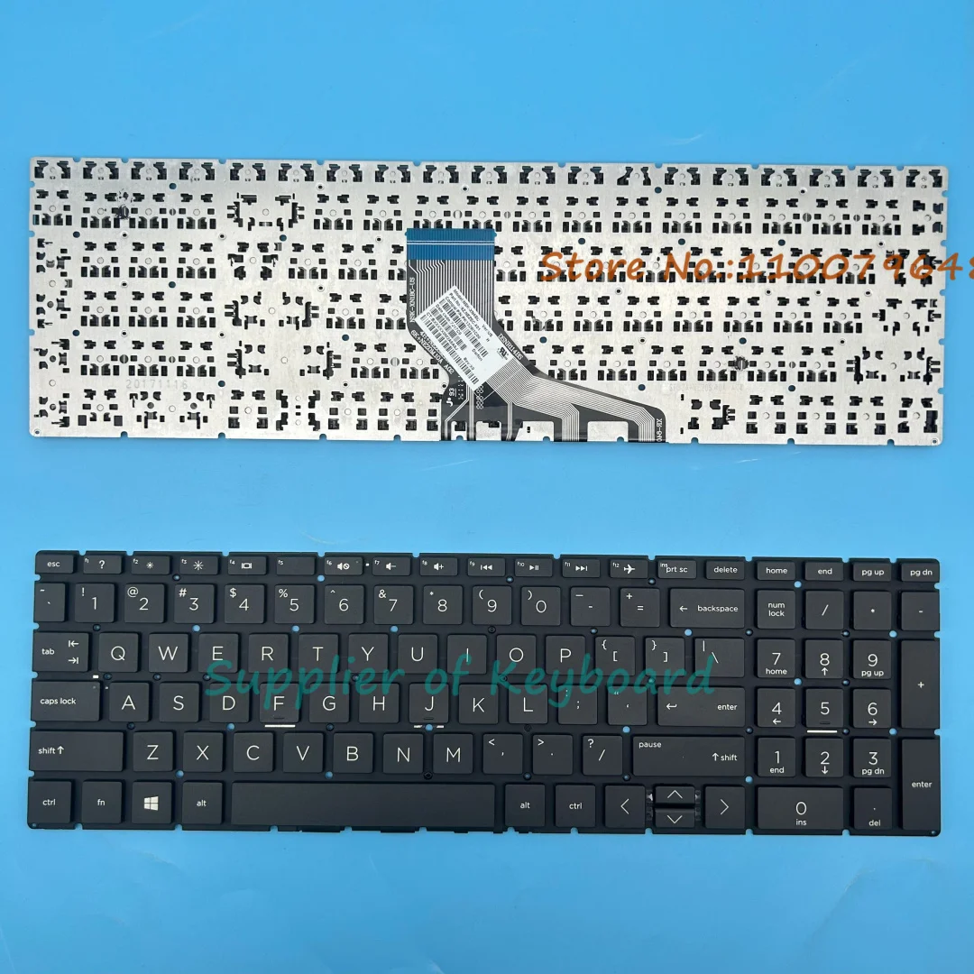 Nuevo teclado Inglés para HP home 15-da0008ds 15-da0009cy 15-da0009ds 15-da0010cy portátil negro/plata retroiluminado