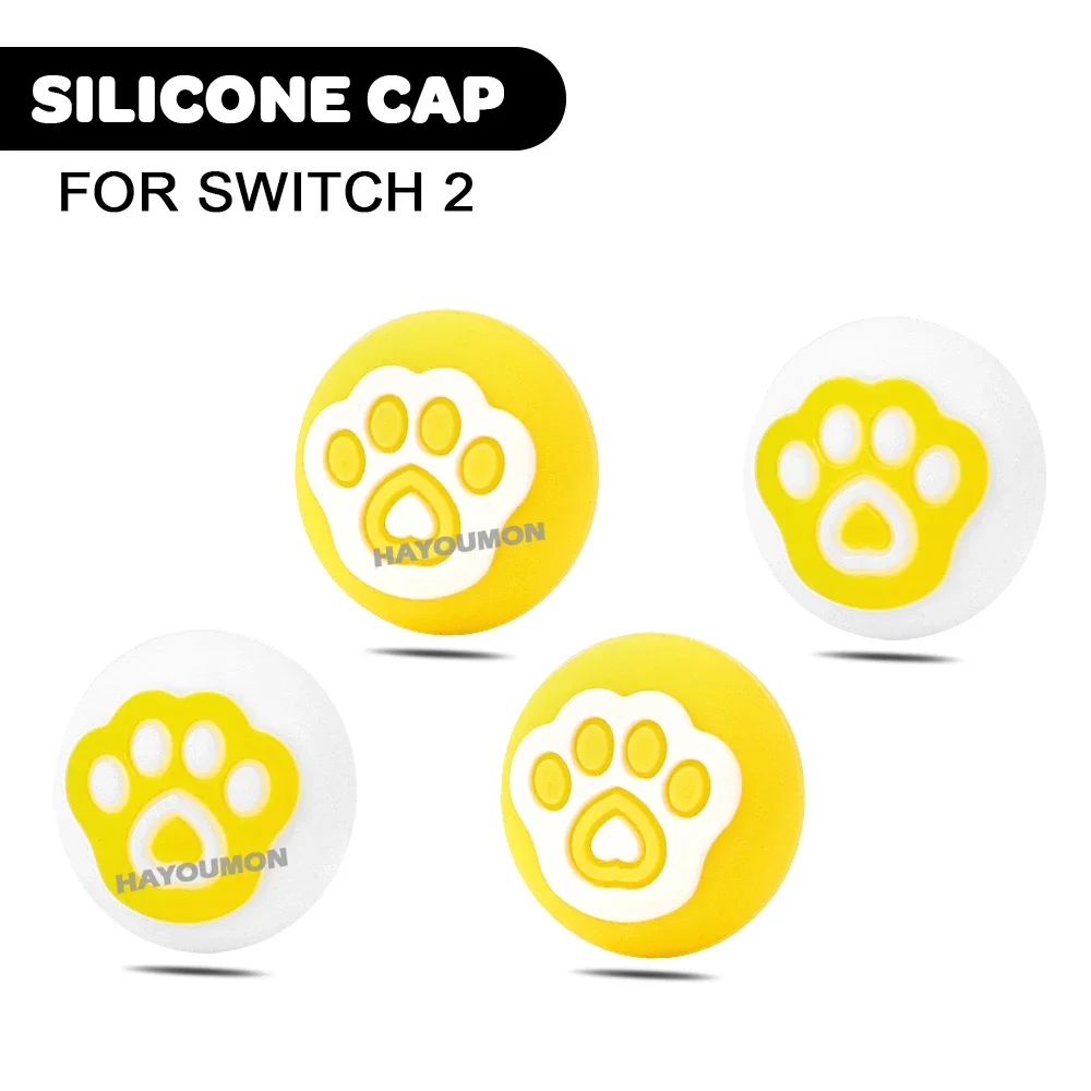4 unids/set para NS2 Switch 2 empuñaduras de silicona para pulgar tapa de Joystick de pata de gato para Switch 2 Joycons cubierta protectora antideslizante - imagen 5