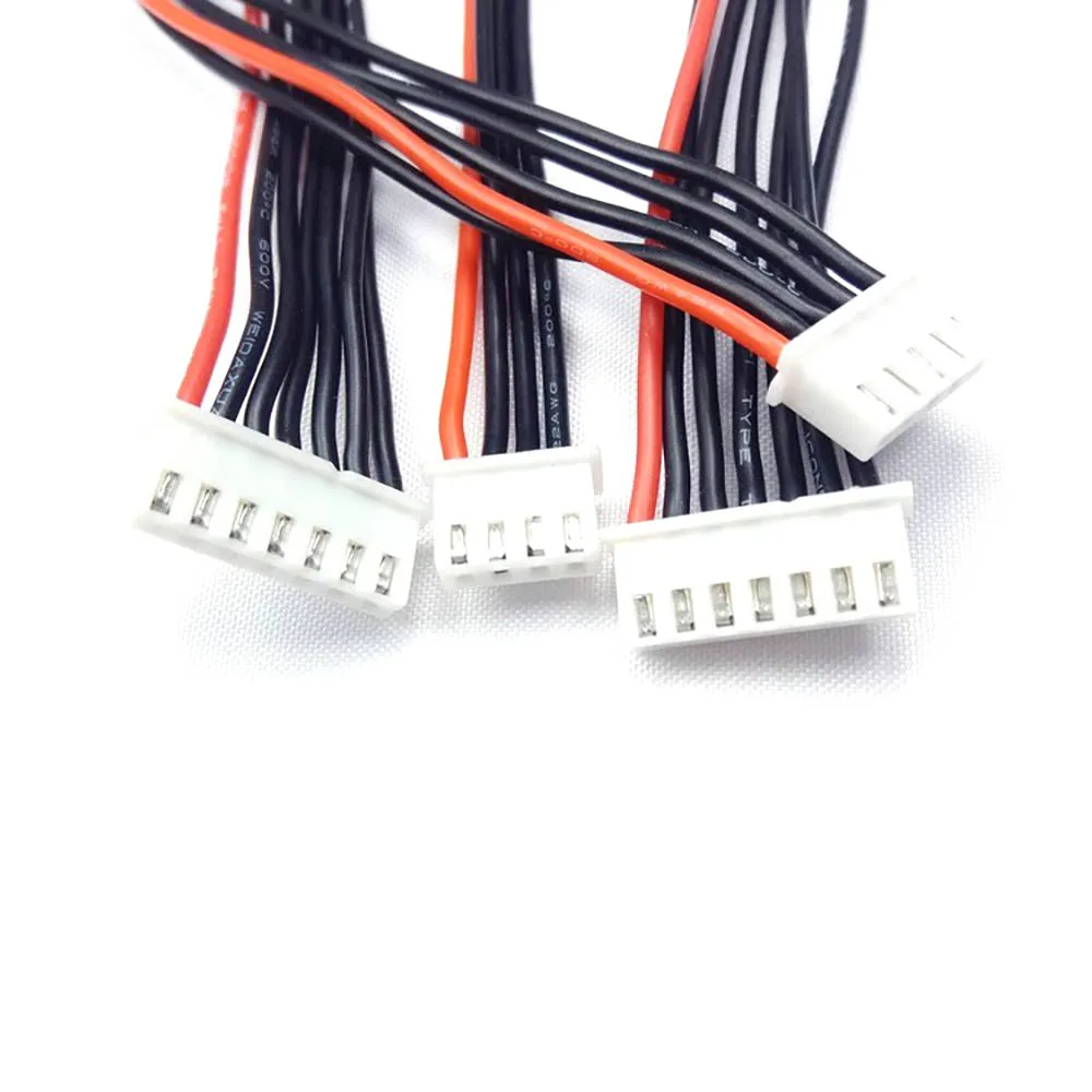 22AWG 1s 2s 3s 4s 5s 6s 7s 8s cargador de equilibrio de batería cables de enchufe macho y hembra cables de extensión cable conector equilibrador - imagen 4