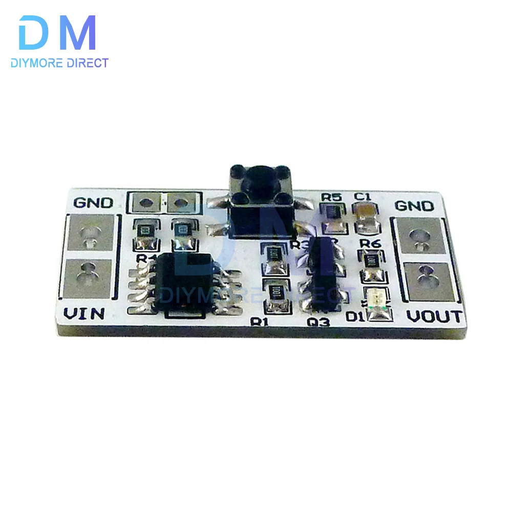 DC 3-20V 5000mA interruptor de autobloqueo biestable módulo controlador LED relé táctil placa electrónica - imagen 2
