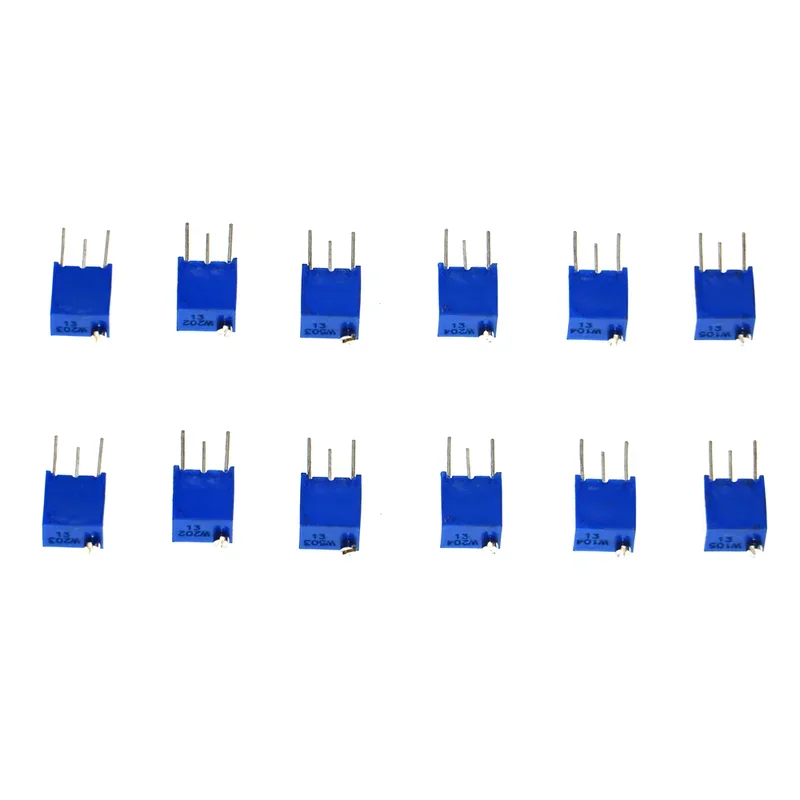 50 Uds 3266W serie 1K 2K 5K 10K 20K 50K 100K 200K 500K 1M potenciómetro multivuelta resistencias variables juego surtido