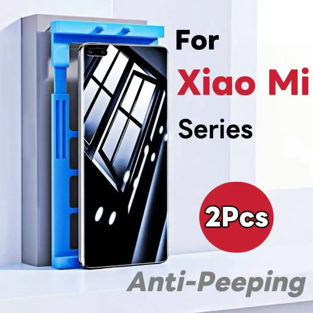 2 piezas adecuadas para teléfonos inteligentes de la serie Xiao Mi, este protector de pantalla ofrece protección de privacidad y no es vidrio templado - imagen 2